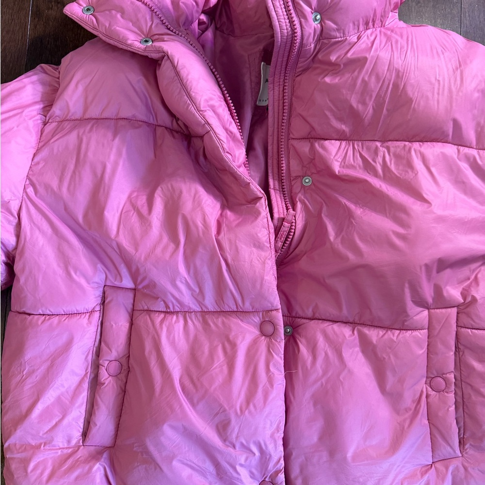 American Eagle Outfitters Pink Puffer Winter Jacket